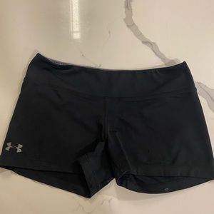 Under armour black spandex shorts. Size M.